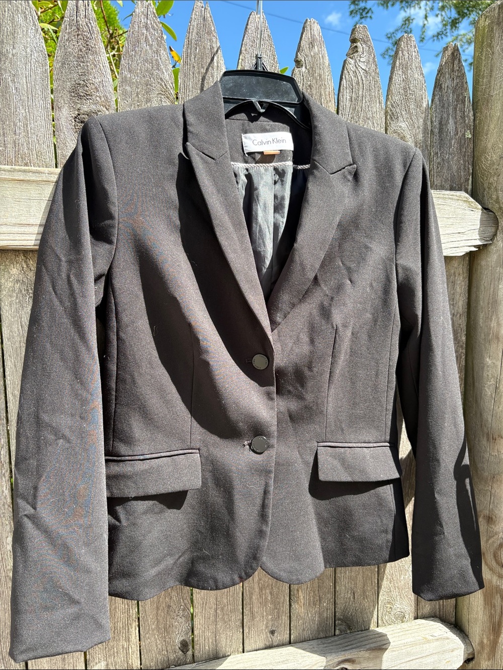 Calvin Klein size 4 black blazer. NWOT!!